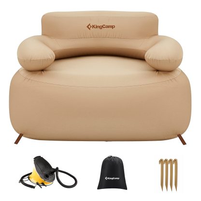 KingCamp Premium Single Inflatable Sofa Set / Khaki
