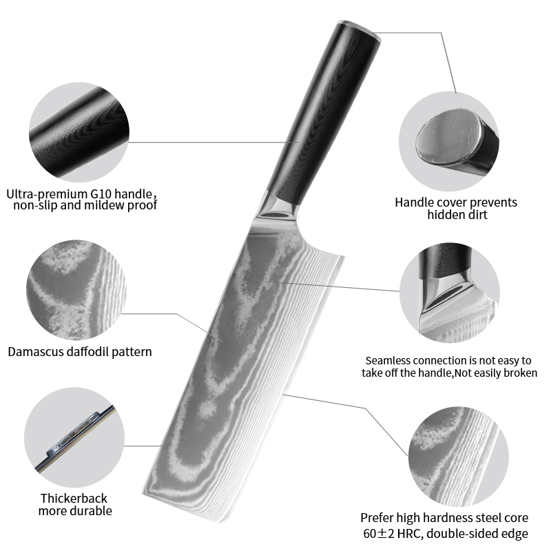 Masutani VG1 Hammered 6.8" Nakiri