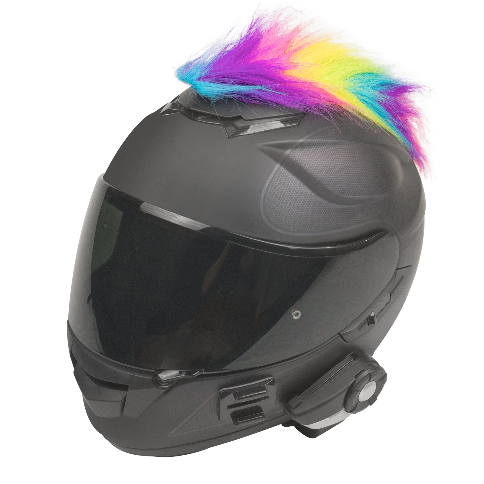 Motorcycle Helmet Mohawk - Rainbow