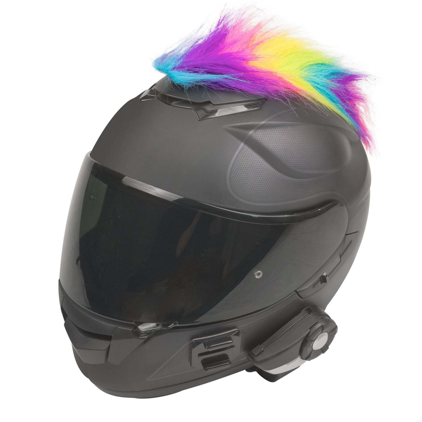 Motorcycle Helmet Mohawk - Rainbow