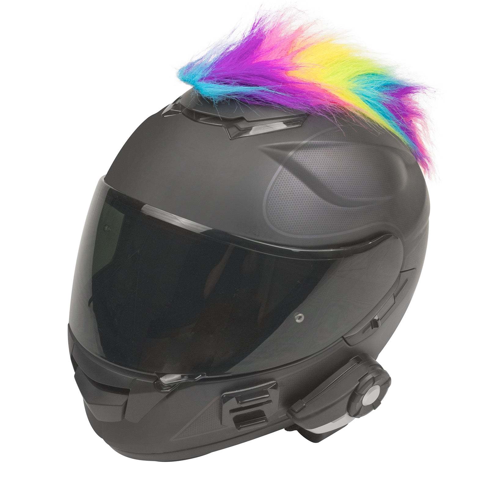 Motorcycle Helmet Mohawk - Rainbow