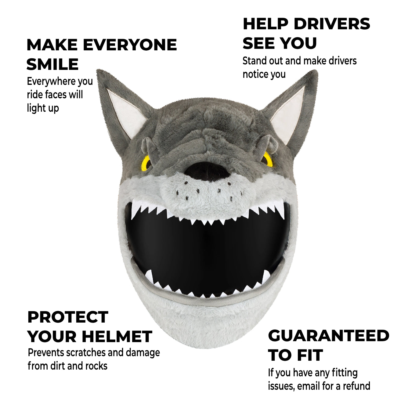 Motorcycle Helmet Cover - Wolf [Minimum Order 50 Pcs]