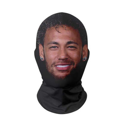 3D Mask Realistic Mask Role Playing Prop Fun Black Mesh Headset Halloween Funny