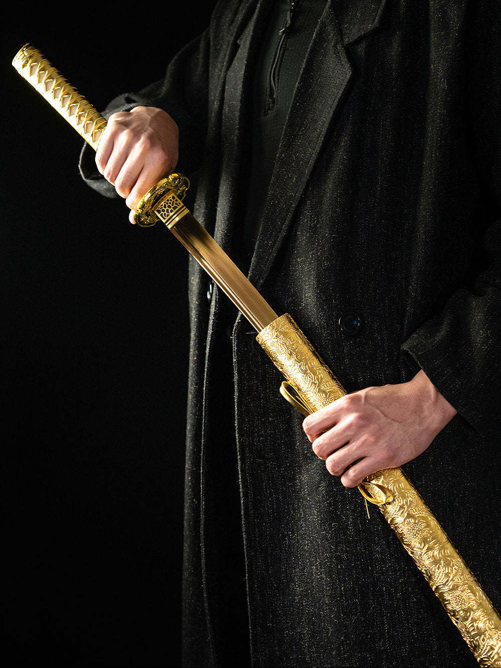 Gold Dragon Katana (1060 Carbon Steel)