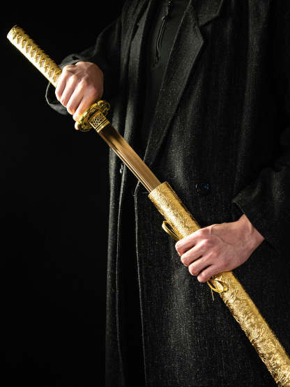 Gold Dragon Katana (1060 Carbon Steel)