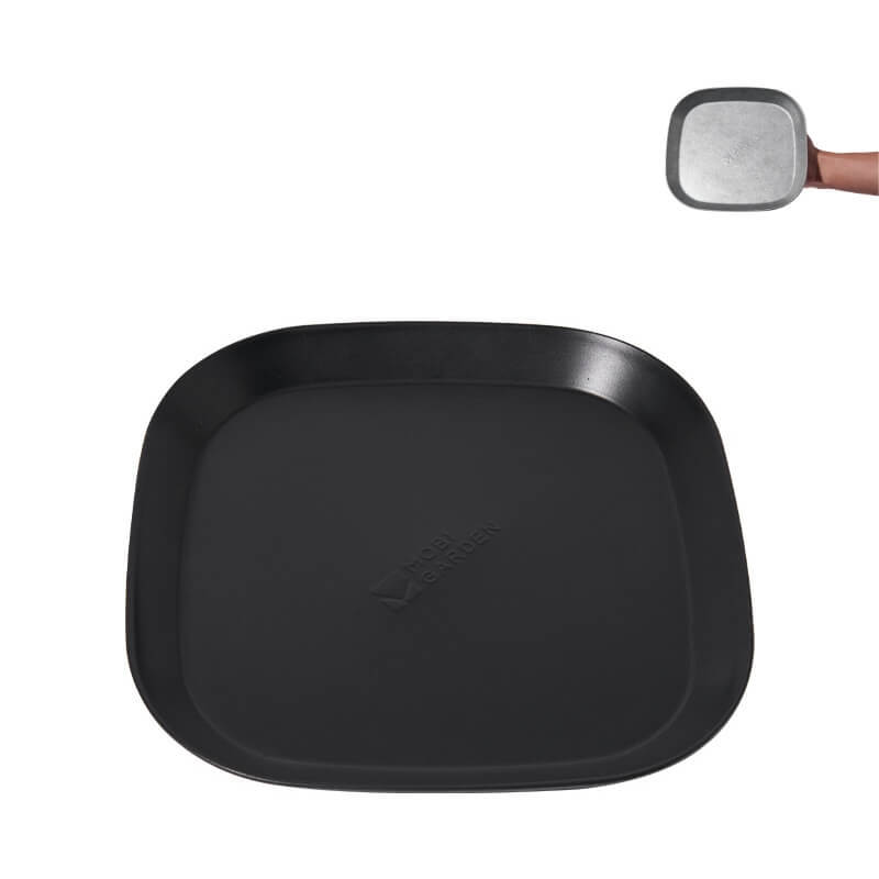 Shuoyan Pure Titanium Square Valet Tray - Modern "Stone-Grain" Tactical Catch-All Tray for EDC, Jewelry & Office Organization