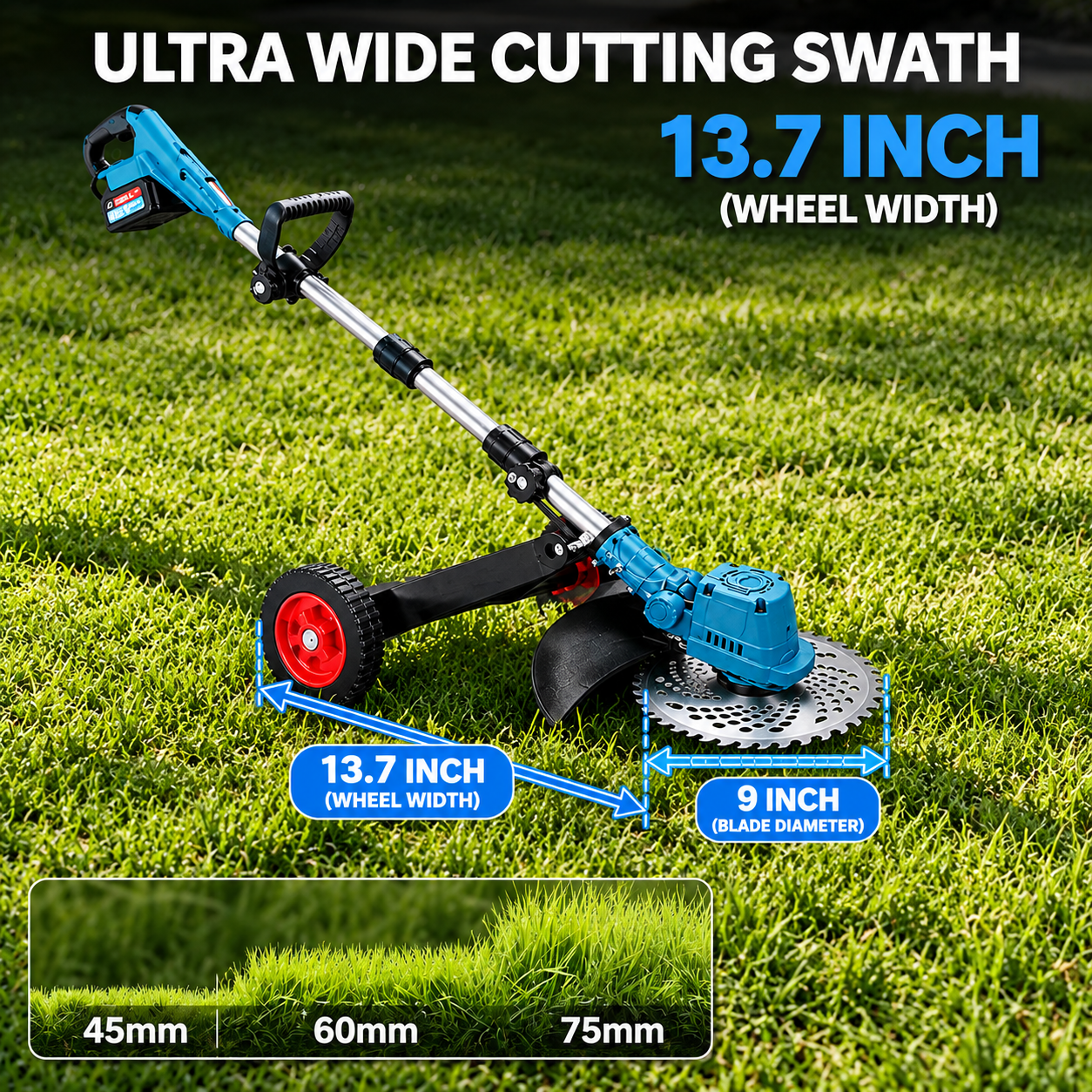 Ultra-Wide Cordless Grass Cutter