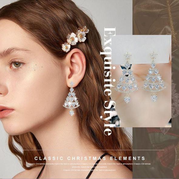 Unique Winter Diamond Earrings