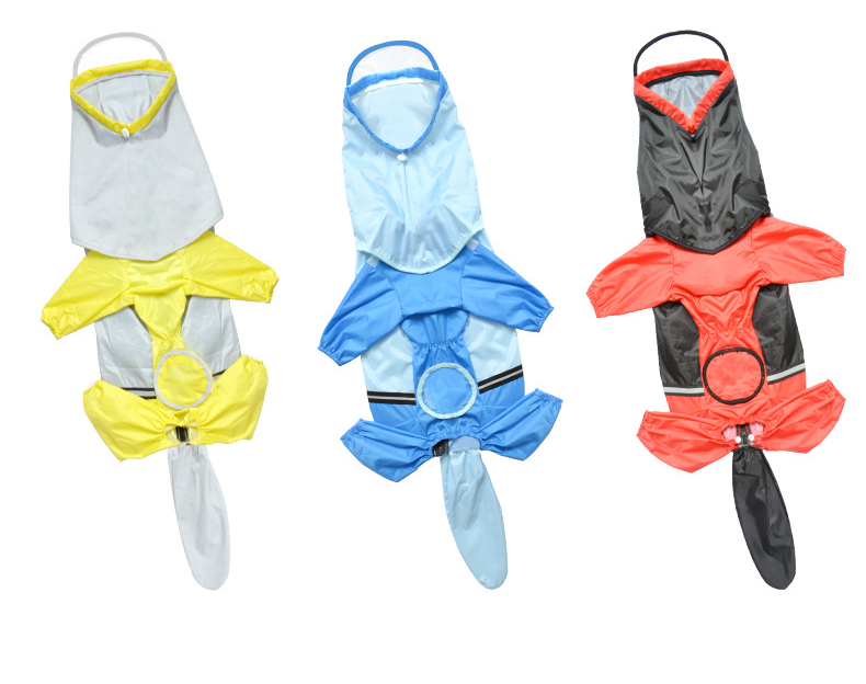 Waterproof Full-Cover Dog Raincoat – Tail & Belly Protection for Large Dogs