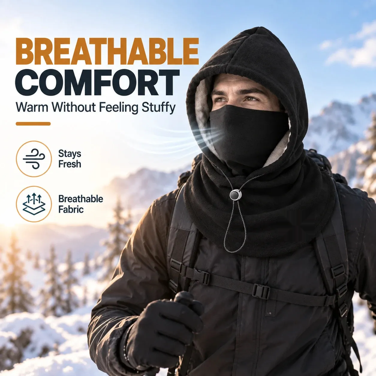 Winter Fleece Balaclava Hood – 3-in-1 Face & Neck Gaiter