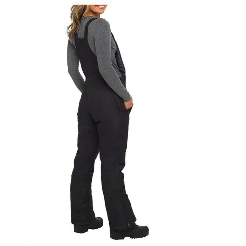 Women's Waterproof Ski Bib Pants with Pockets - Winter Edition