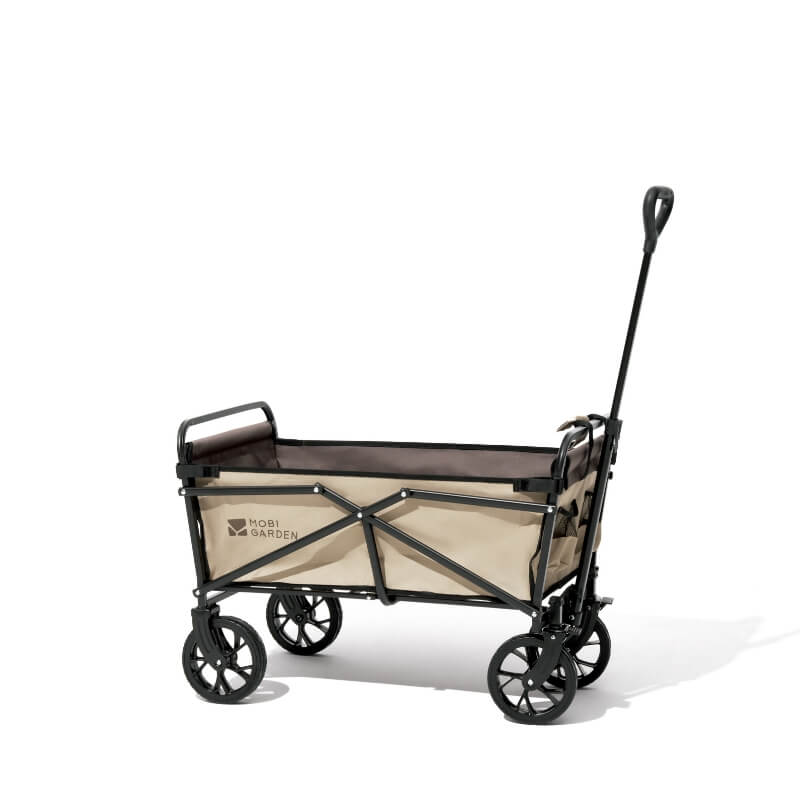 Xingji Pro Folding Wagon with Brakes | Heavy-Duty All-Terrain Collapsible Beach & Garden Cart