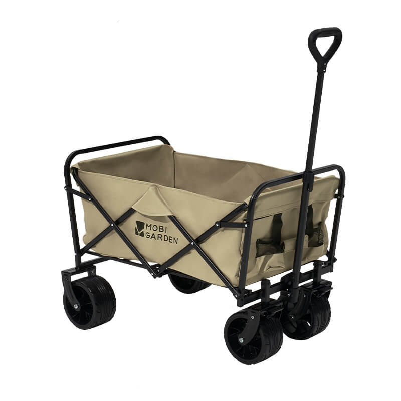 Xingji Heavy-Duty Folding Wagon with Wide All-Terrain Wheels | Collapsible Garden & Beach Cart