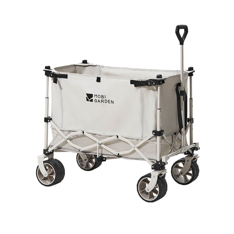 Yunji Heavy Duty Folding Wagon - 150L to 200L Expandable Collapsible Utility Cart with All-Terrain Wheels