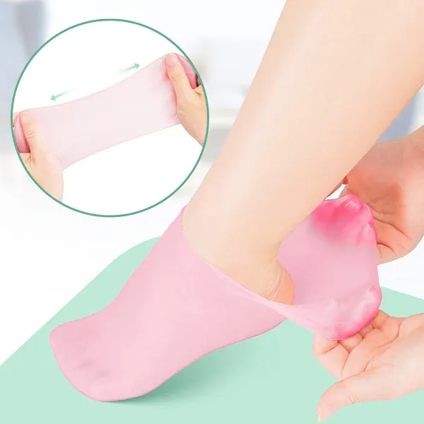 Stretchy moisturizing silicone socks