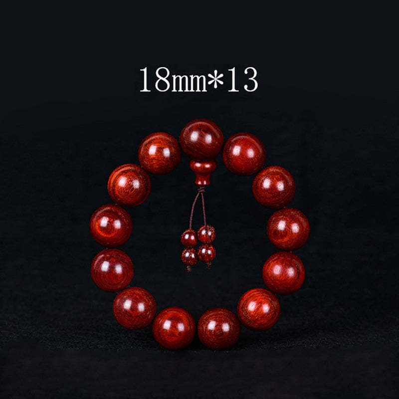 Tibetan Small Leaf Red Sandalwood Balance Bracelet 
