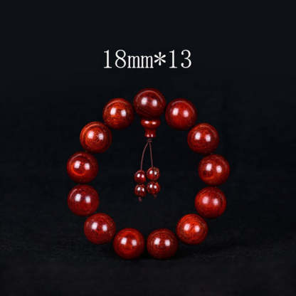 Tibetan Small Leaf Red Sandalwood Balance Bracelet 