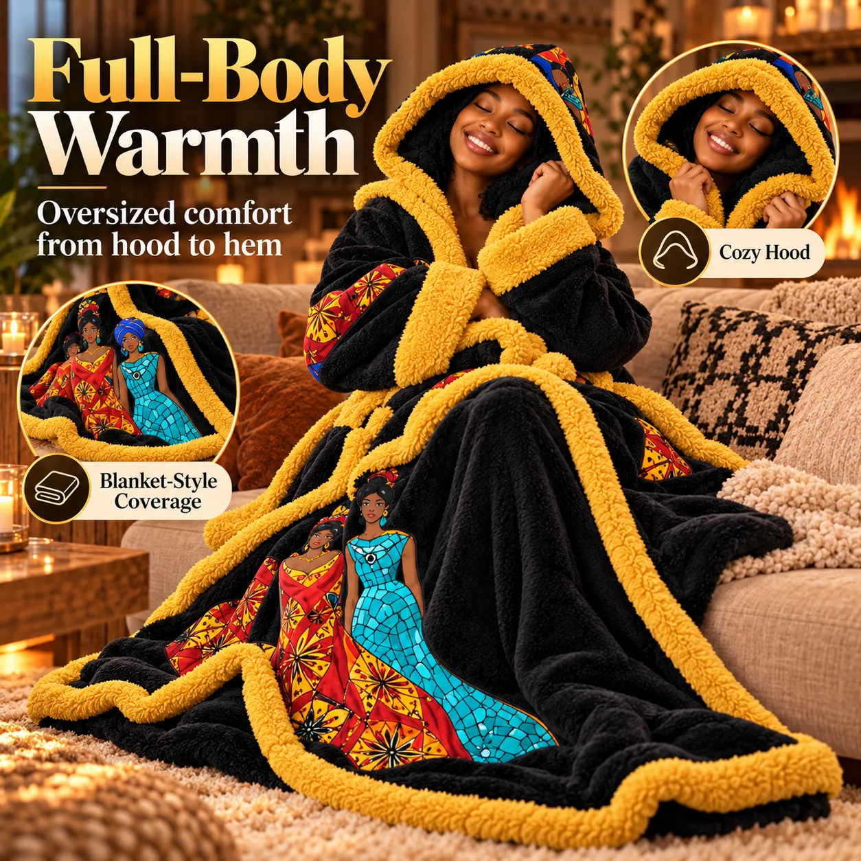 Heated blanket robe product details
