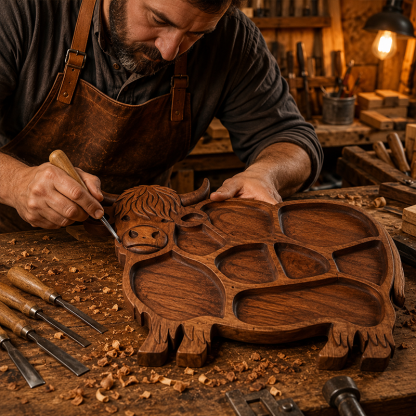 🔥🔥 Father's Day Special: 49% OFF: Rustic Cow-Shaped Charcuterie Board