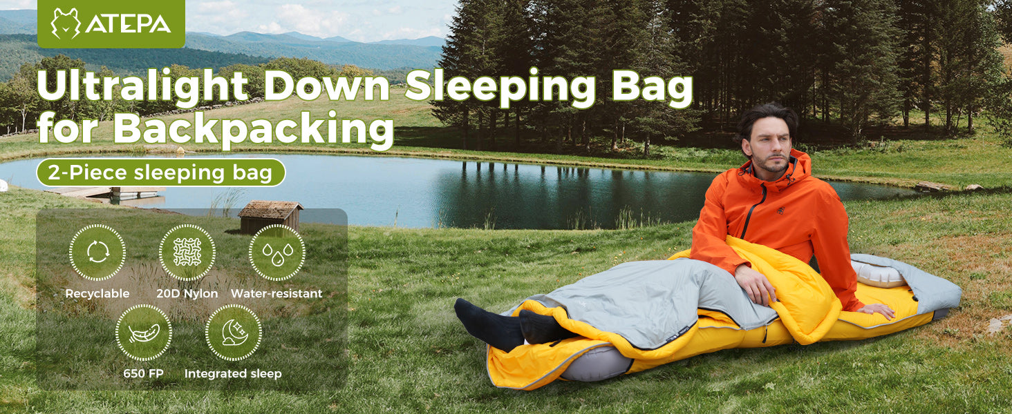 ATEPA BULWARK 300 Down Sleeping Bag-Envelope With Hood