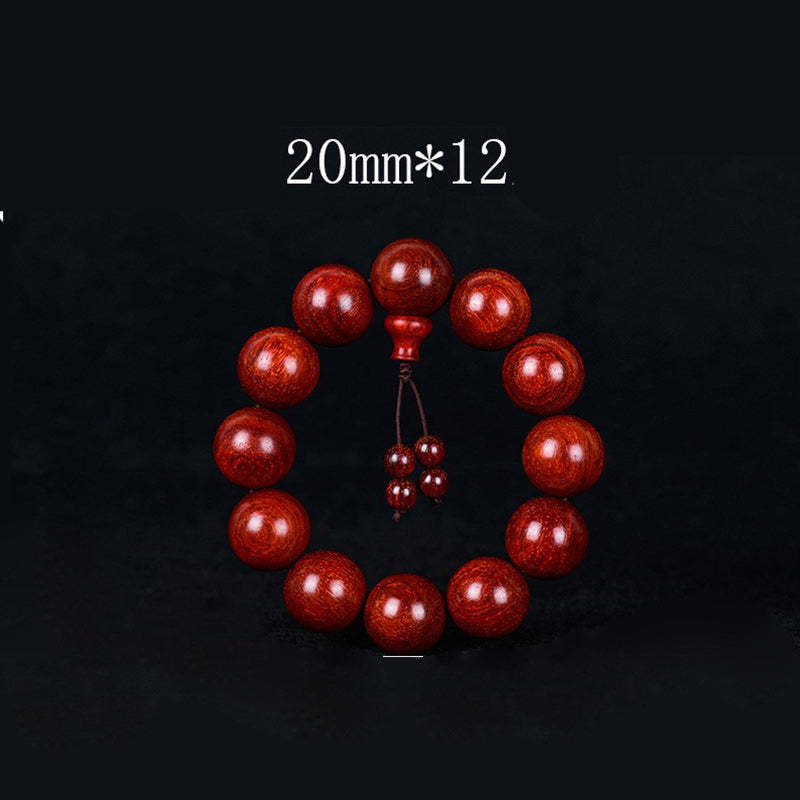 Tibetan Small Leaf Red Sandalwood Balance Bracelet 