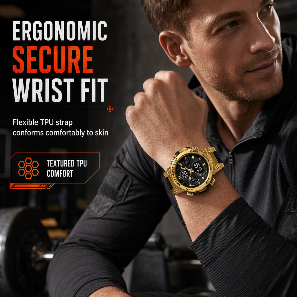 Ergonomic TPU strap secure wrist fit