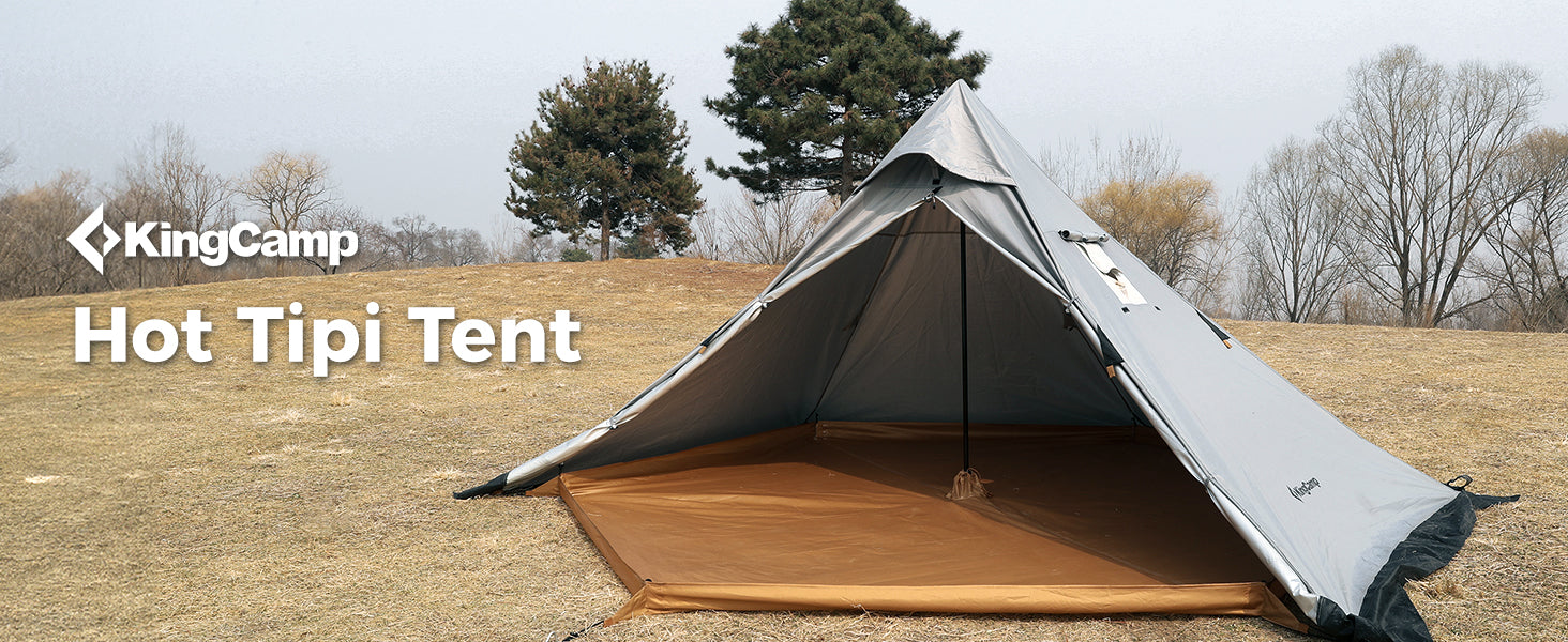 KingCamp Tipi Hot Tents with Stove Jack for 1-2 People