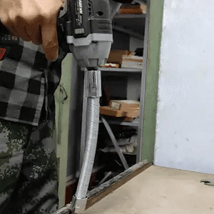 Flexible spring extension rod bending up to 45 degrees angle