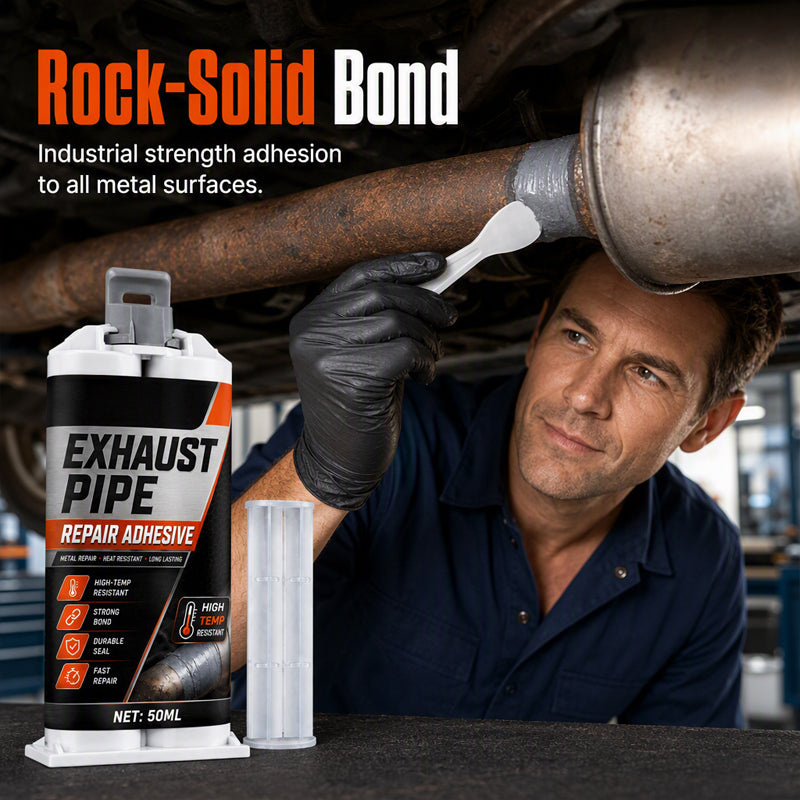 High temp exhaust pipe repair glue product
