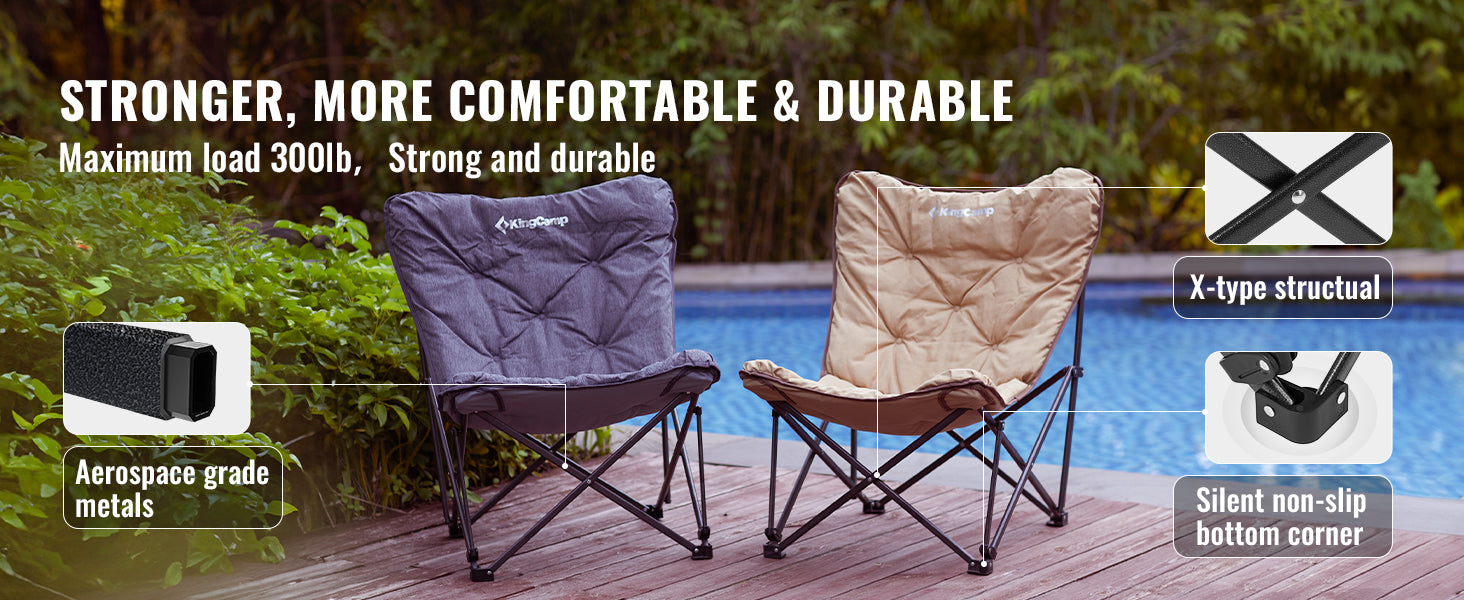 KingCamp Butterfly Padded Camp Chair