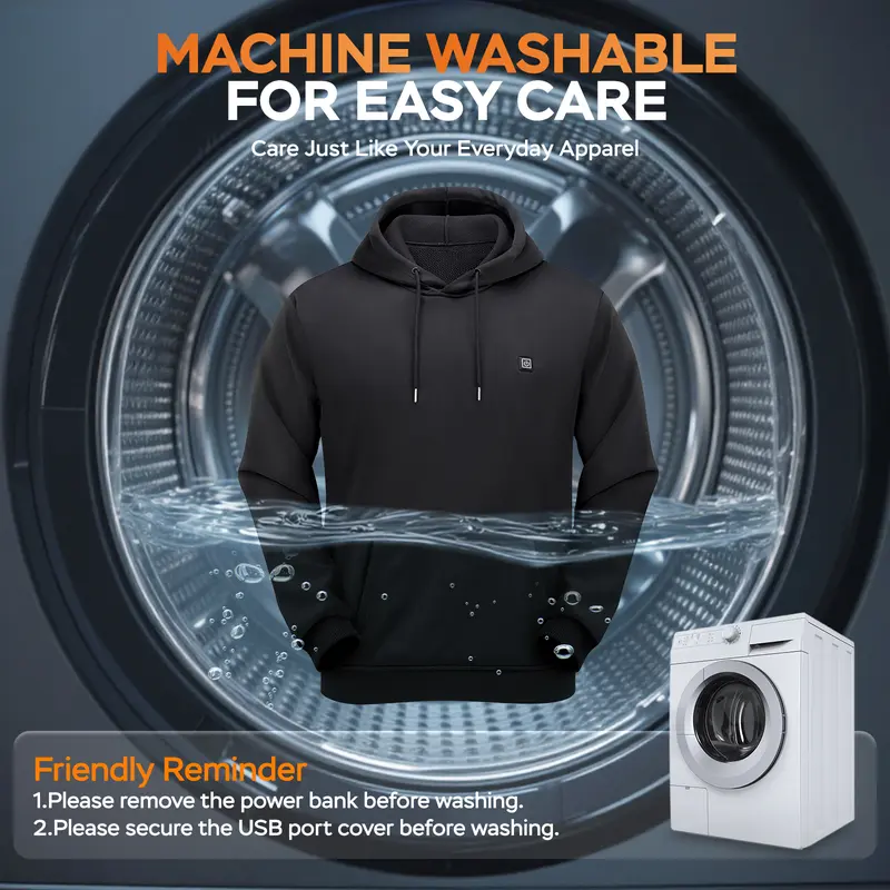 Heated hoodie for work, walks and weekend wear