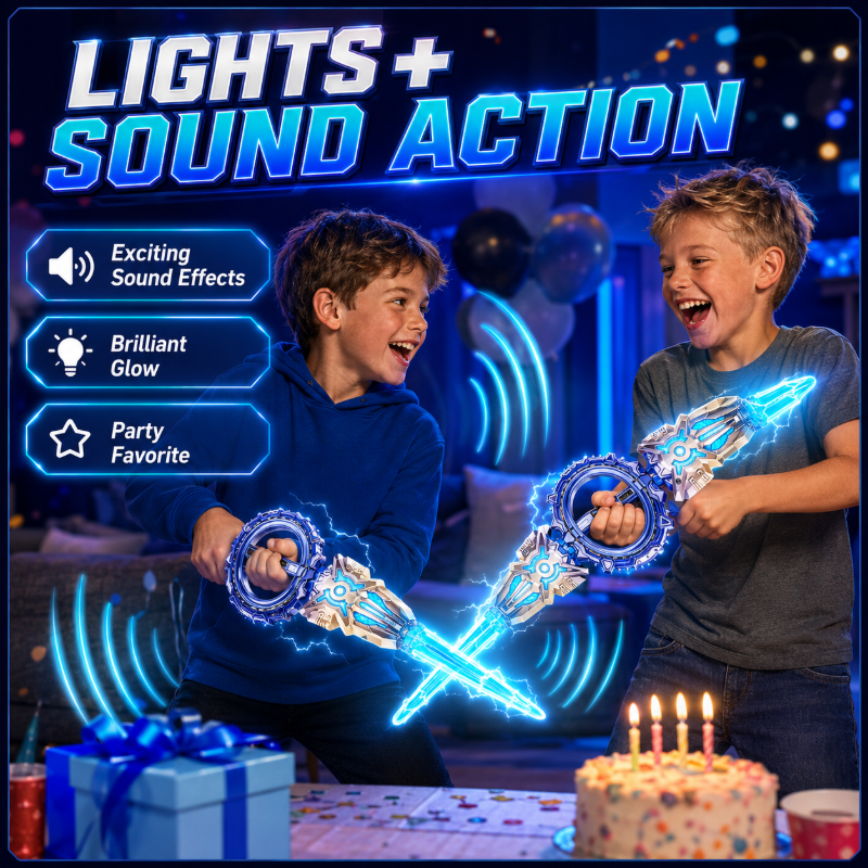 Motion-activated sound effects during light-up sword play