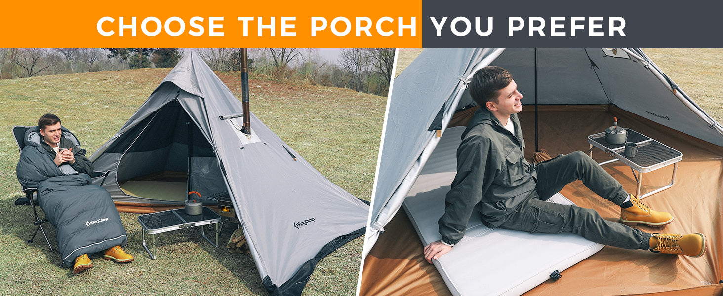 KingCamp Tipi Hot Tents with Stove Jack for 1-2 People