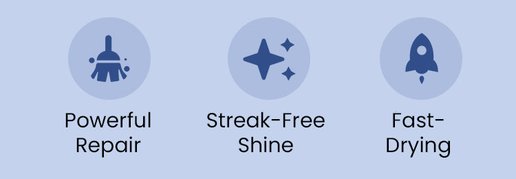 Powerful repair streak-free shine fast-drying wall spray features