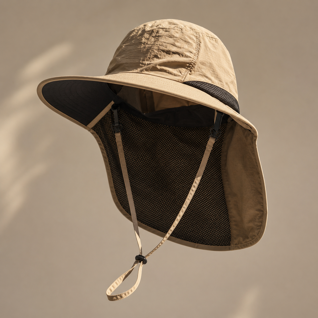 Wide brim shield blocks direct glaring sunlight rays