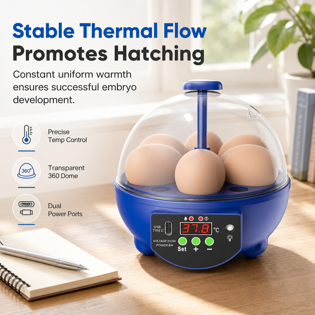 USB Automatic Mini Egg Incubator with digital temperature display