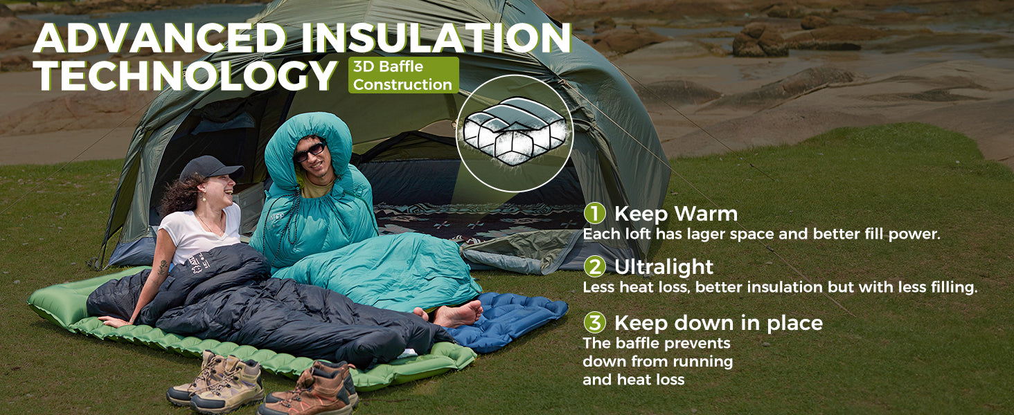 ATEPA Coldmaster Down Sleeping Bag Ultralight Sleeping Bag