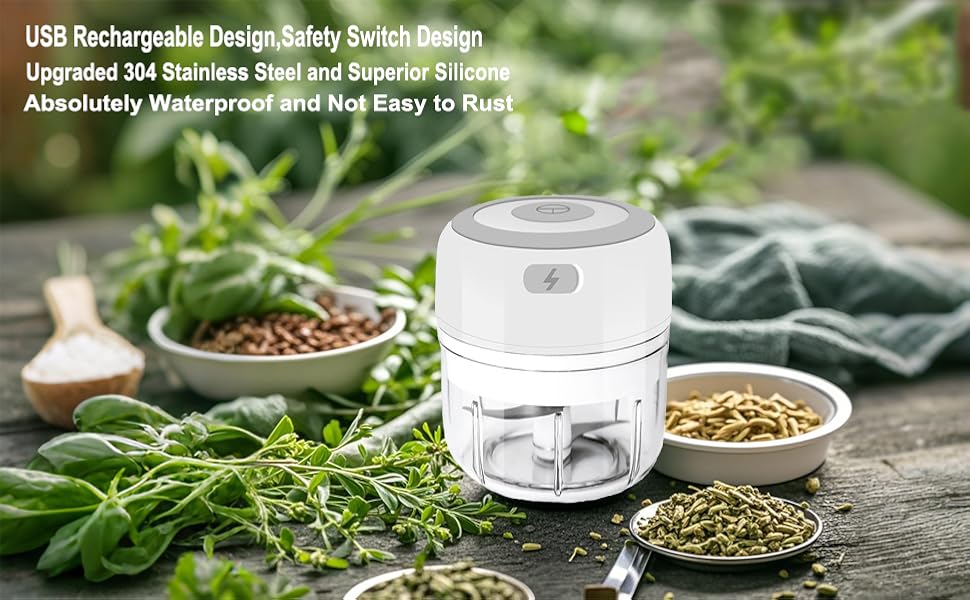 Multipurpose portable electric herb and spice grinder