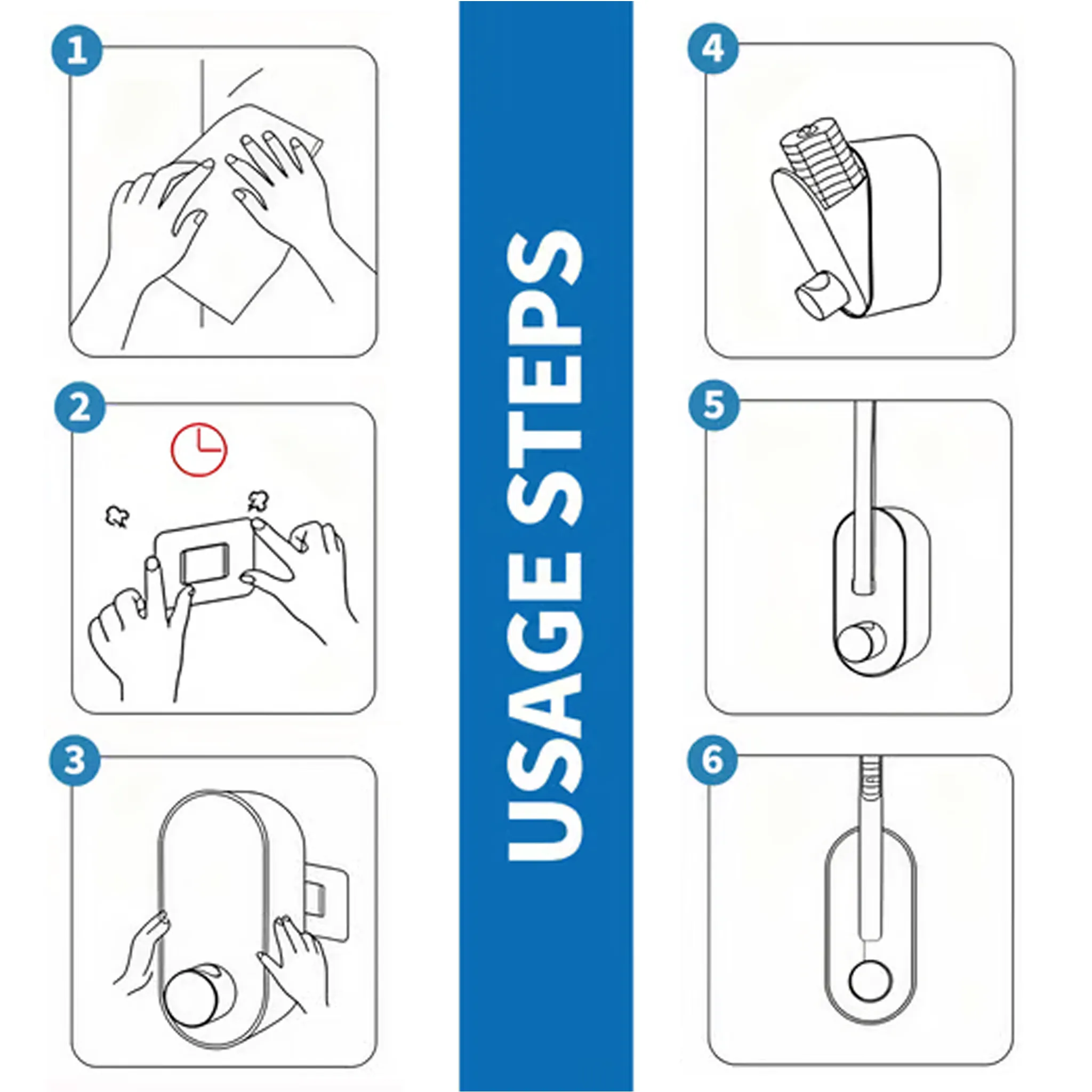 No drill wall mounted disposable toilet brush installation steps