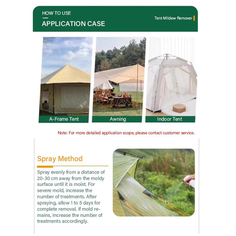 Simple spray-on application for mildew stain cleaner