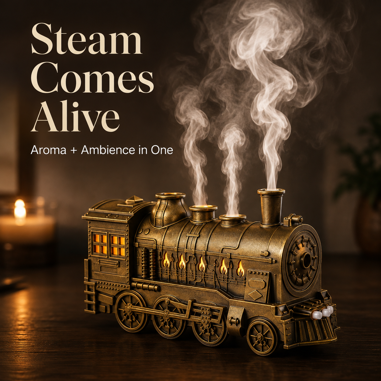 Essential oil mist from the train aroma diffuser