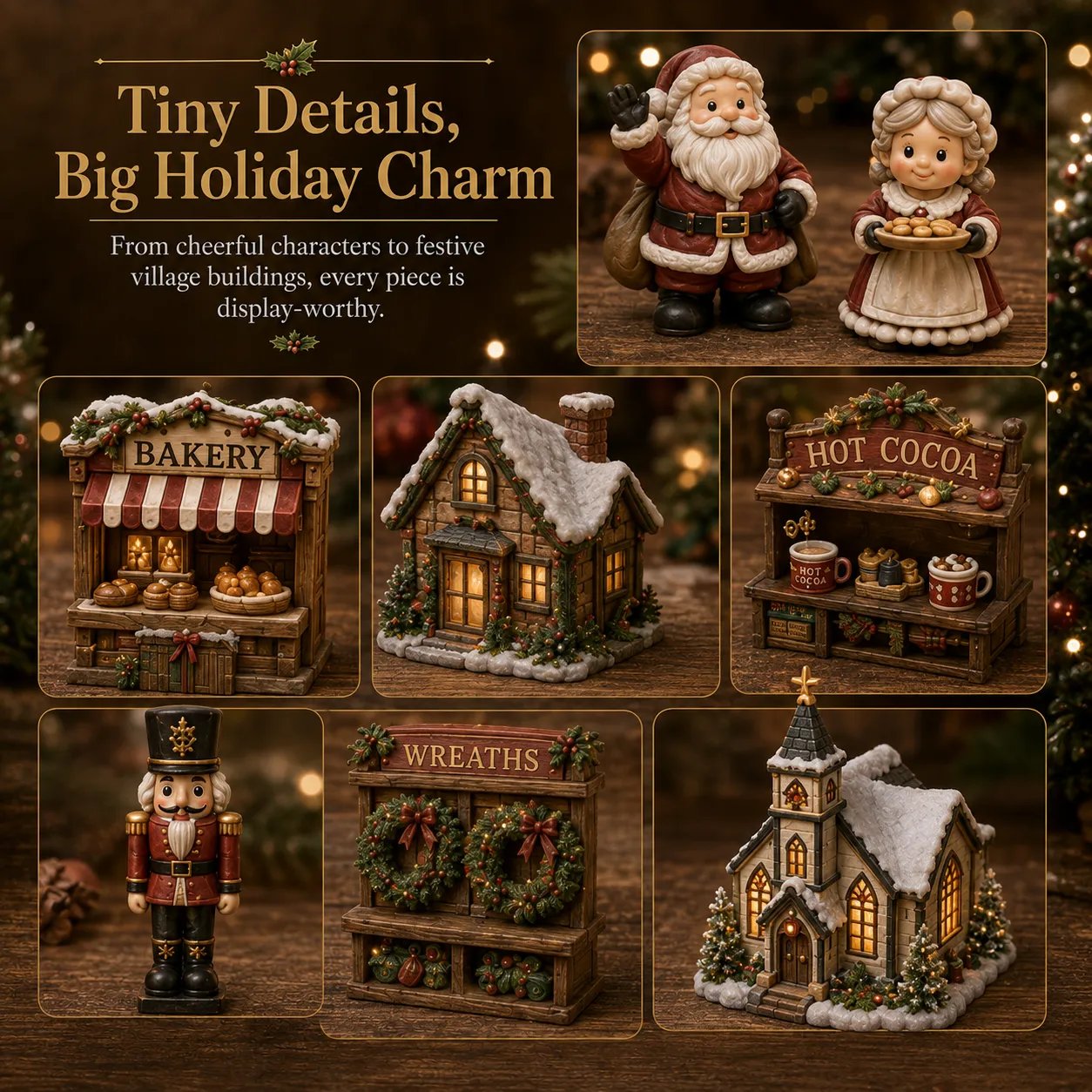 Christmas village advent calendar collector gift box packaging