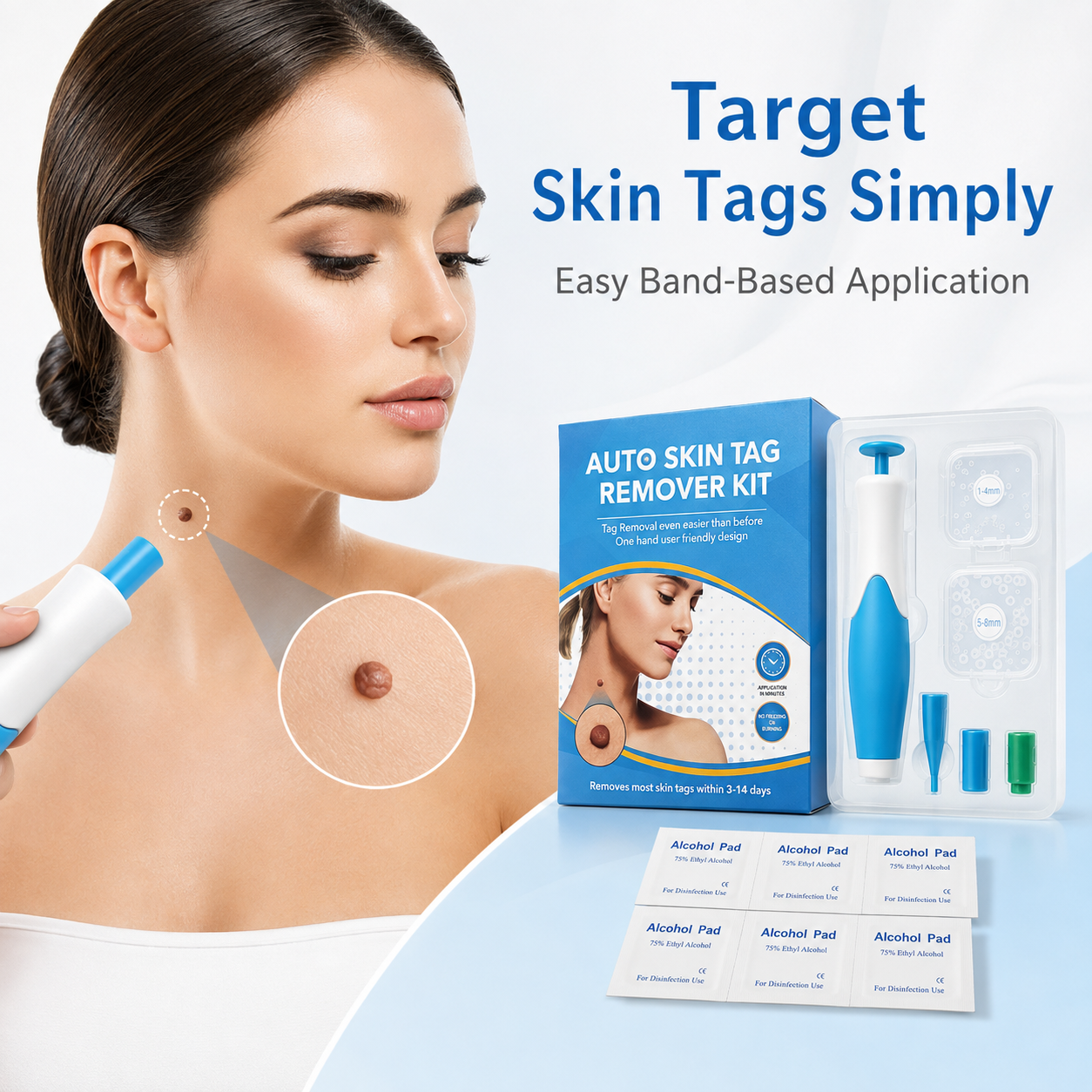 Full skin tag remover kit package contents