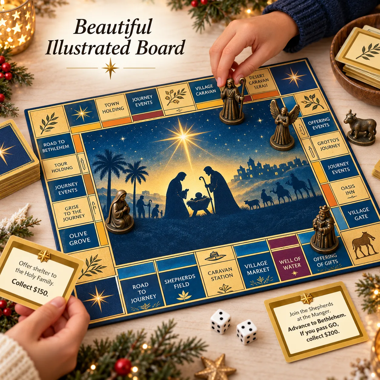 🌟 Nativity-Themed Family Board Game – Christmas Story Edition display idea
