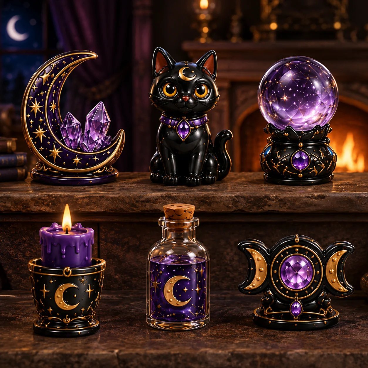 ⏳ Last Day 49% OFF – 🔮 2026 Crystal Witch Advent Calendar | 24 Days of Mystical Miniatures, Crystal-Inspired Surprises & Witchy Fantasy Charm ✨ - 2D Flat Acrylic