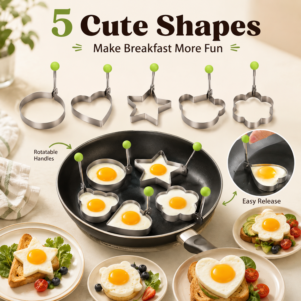 Creative breakfast egg mold ideas for kids and brunch