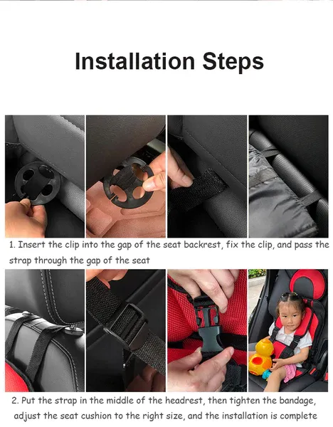 Easy to install detachable portable child chair harness for travel dining