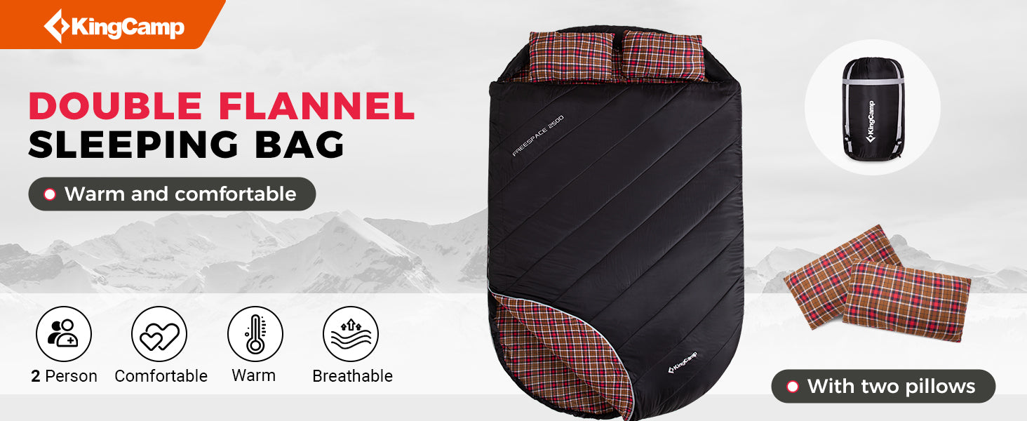 KingCamp FREESPACE 250D Double-Sized Sleeping Bag