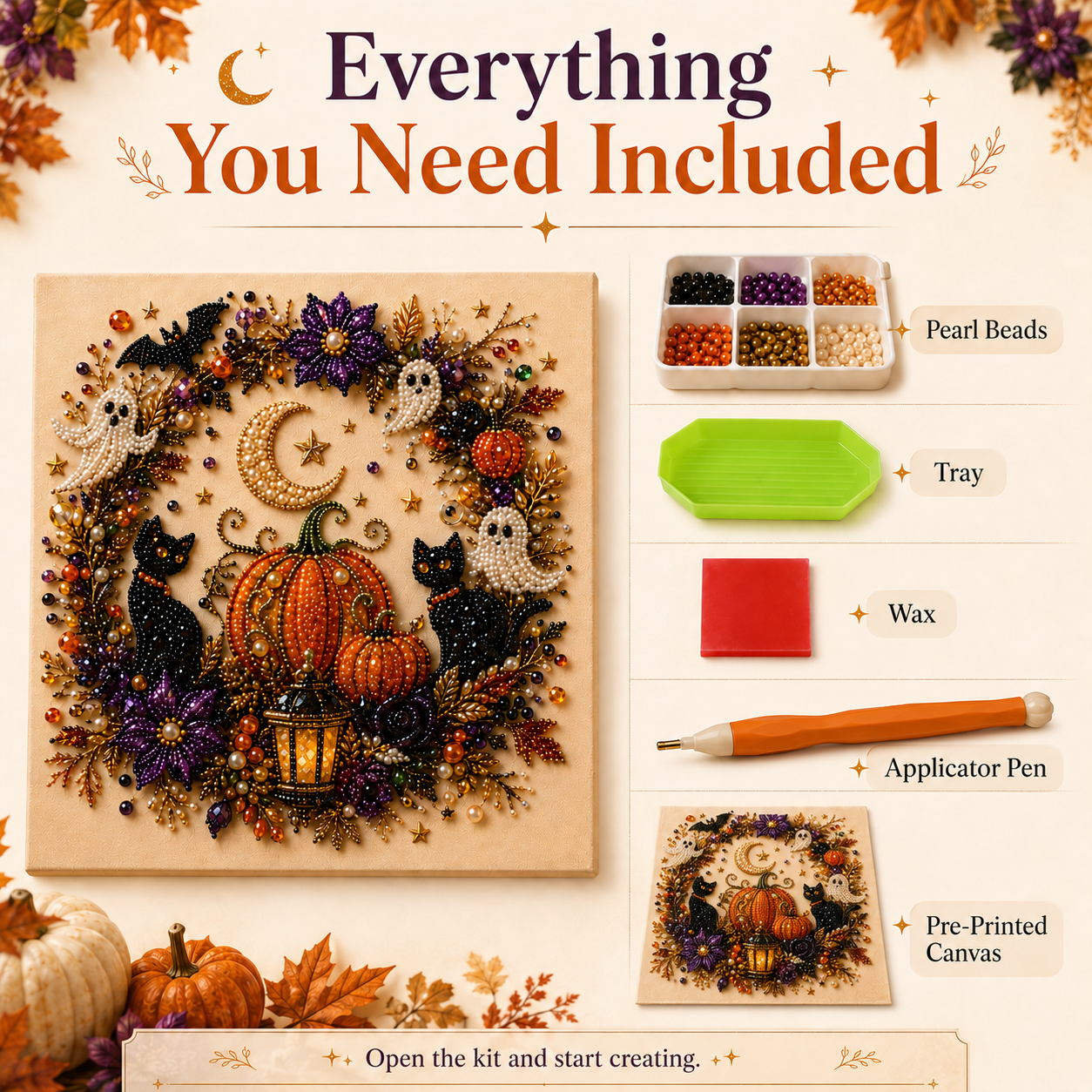 Halloween Pearl Art Kit Contents