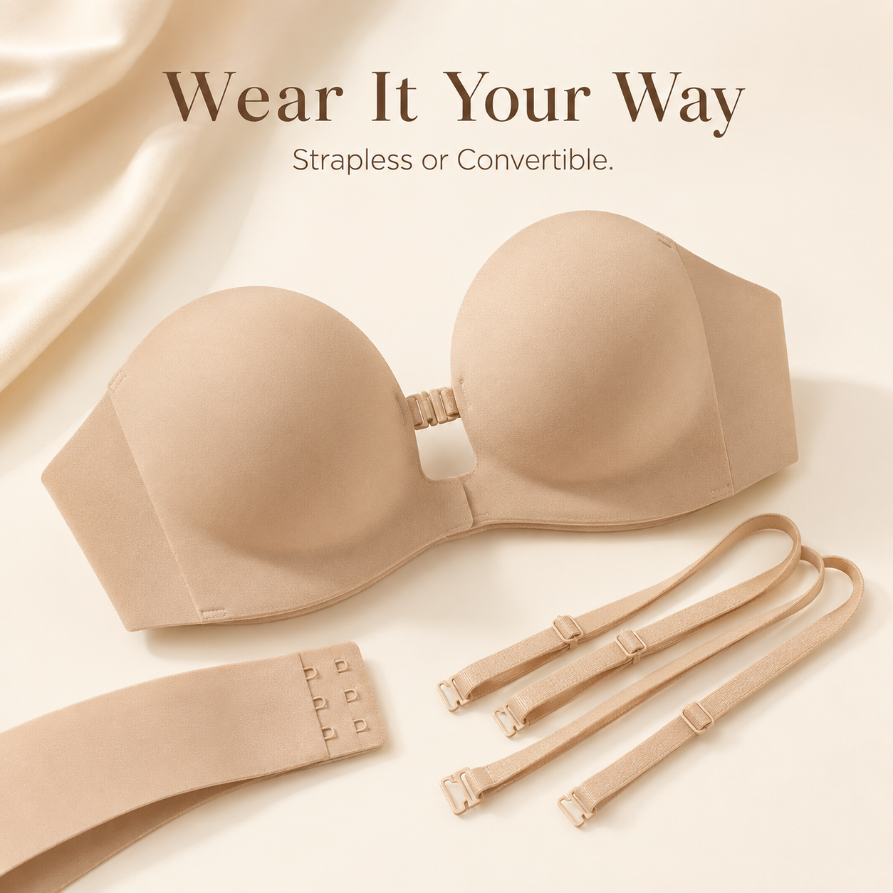 Measuring 1.8mm ultra thin seamless bra edge close up